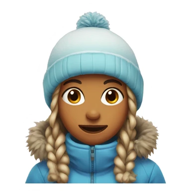 girl in snow sticker