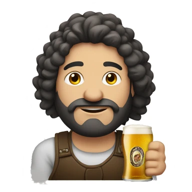 Big Albanian man with a beer  sticker