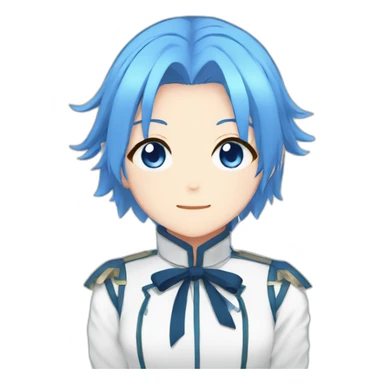 REM rezero anime blue hair sticker