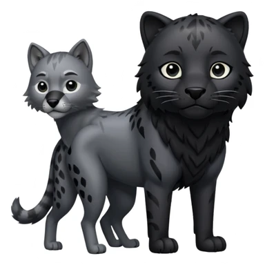 Wolf with black panther sticker