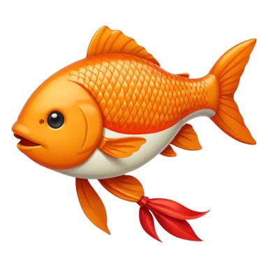 carp streamer hanging apple emoji style sticker