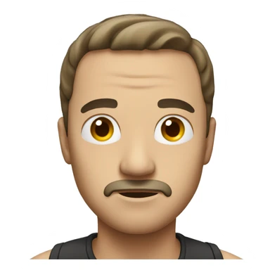 man looking to the right sticker