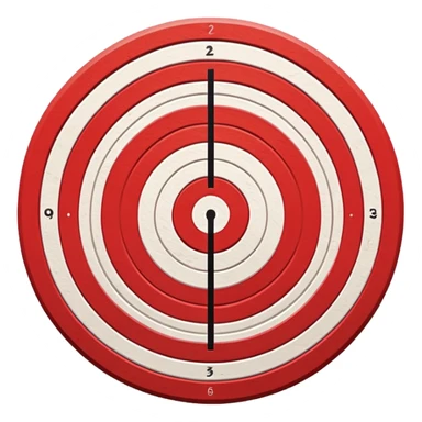 Red-white bullseye target board sticker