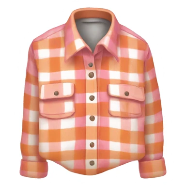 Pink, white and orange flannel shirt  sticker