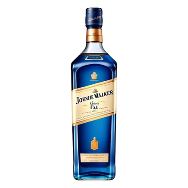 Johnnie Walker Blue Label fat bottle, single bottle sticker