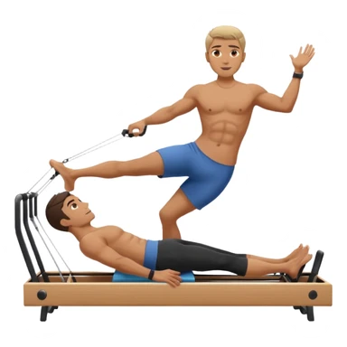 guy workout pilates reformer  sticker