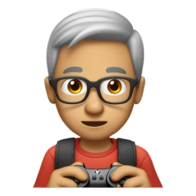 Grandson playing driving game sticker