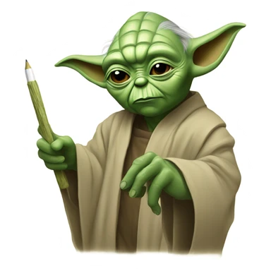 Master Yoda draws Mater Yoda's pisture sticker