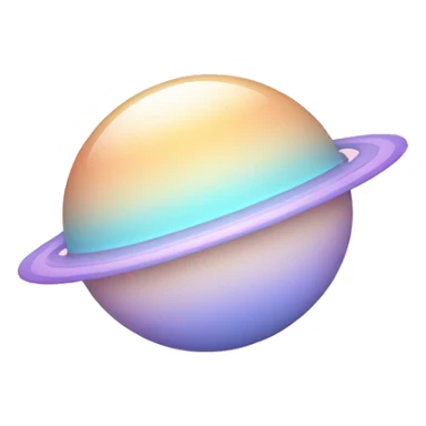 Pastel gradient Saturn  sticker