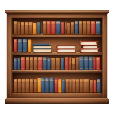A cozy brown bookshelf  sticker