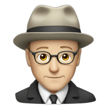 Raymond Reddington from "The Blacklist", old, glasses sticker