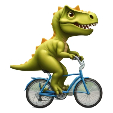 dinossauro andando de bicicleta  sticker
