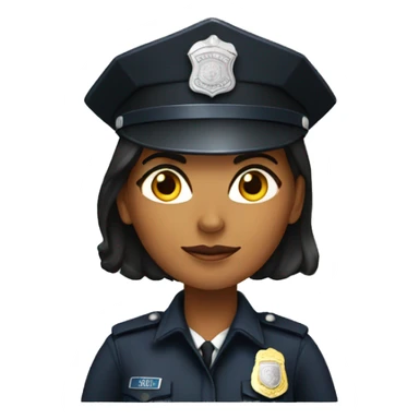 Mujer policía negra enojada sticker