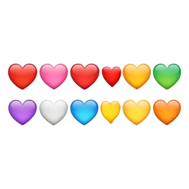 Unique heart emojis sticker