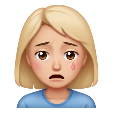 crying and blushing  sticker