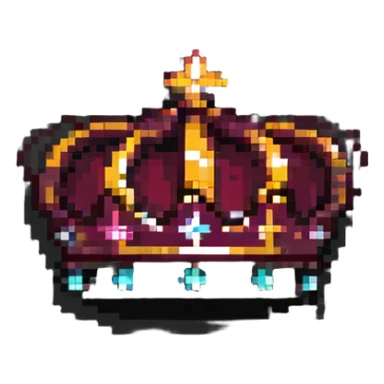 maroon crown with sparkling effect sticker