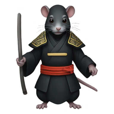 Black rat as shogun sticker