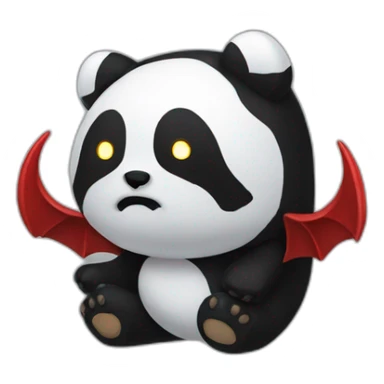 Monokuma with devil horns sticker