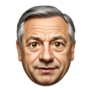 The hungarian president viktor orban realistic portrait sticker