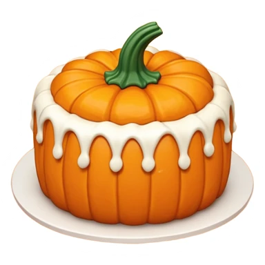 Cake shaped like a pumpkin sticker