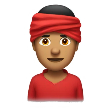 Mexican man with a red cloth on his head sticker