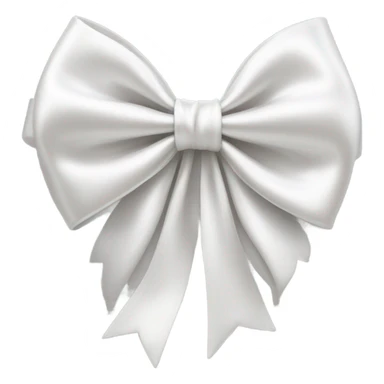 white satin bow sticker
