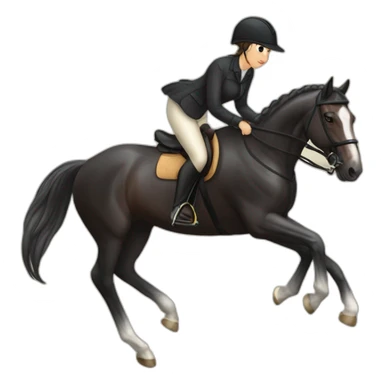 woman-riding-dutch-warmblood-horse sticker