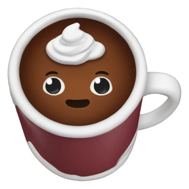 Cozy hot cocoa maroon mug sticker