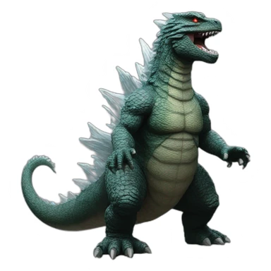 god god godzilla sticker
