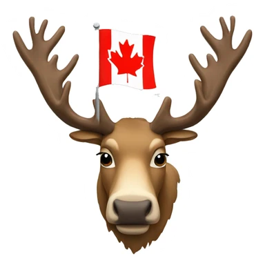 Mooose with a Canadian flag sticker