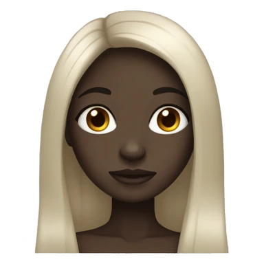 Dark skinned girl with long hair sticker