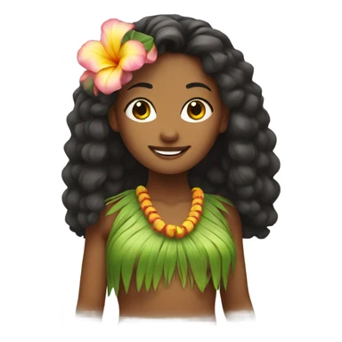 hula girl sticker