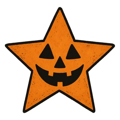 Halloween star, no background sticker