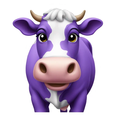 Purple cow sticker