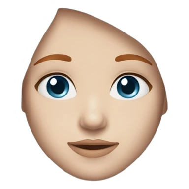 Girl long straight redhead with pale blue eyes sticker