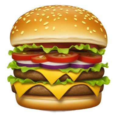 A burger sticker