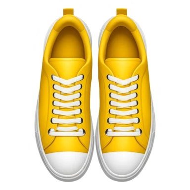 Sneakers (top view) – yellow, the width and height of image must be equal in size sticker