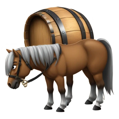 Barrel and horse sticker