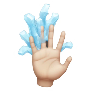 A human hand frozen sticker