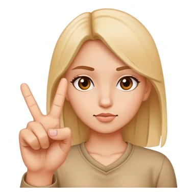 Middle finger with girl sticker