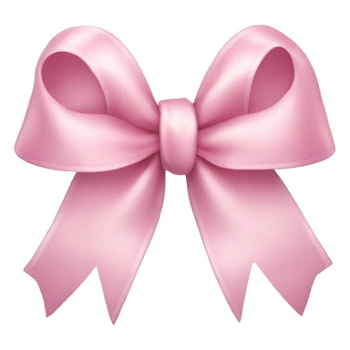 light pink ribbon bow sticker