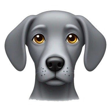 Grey dog with small ears sticker