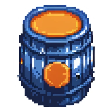 orange road construction barrel with plastic shine sticker