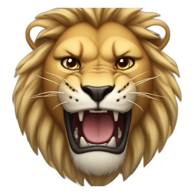 angry-lion" sticker