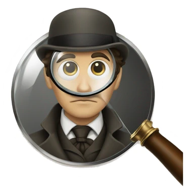 sherlock holmes, magnifying glass sticker