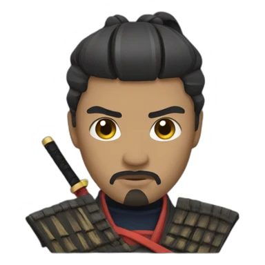 Samurai hip hop style sticker