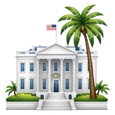 white house with palm tree sticker