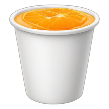 Orange Yogurt cup  sticker