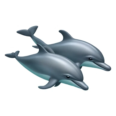 A bunch of dolphins swimming in the ocean with rainbows and clouds  sticker