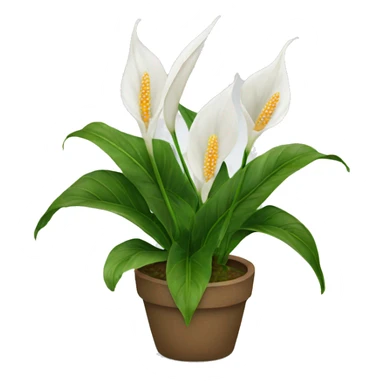 Peace lilies plant sticker
